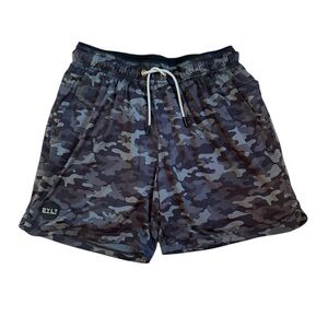 BYLT Premium Basics Active Shorts Line Black and Gray Camo Measures as size S
